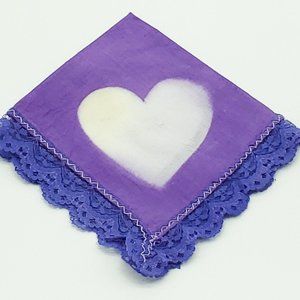 Itajime Hearts Handkerchief or Pocket Square